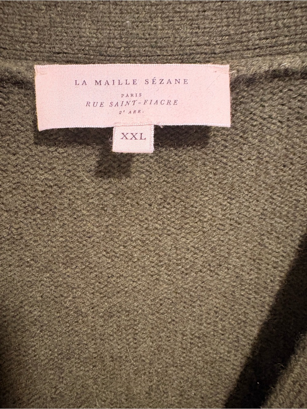 Sezane Jady Cardigan 100% Yak Wool Perfect Green XXL - Picture 5 of 12